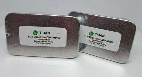 Tidan 2000mg Peppermint Mints 25ct - Famous Skin Care
