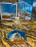 Ocean-Themed Wine Glass with Resin Base – 12oz Capacity