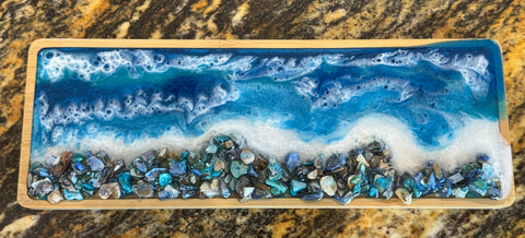 Handmade Ocean Wave Resin Tray 9 *DISCOUNTED Defect - Famous Skin Care