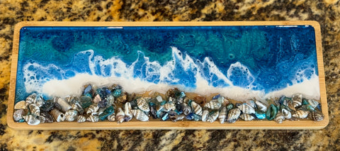 Handmade Ocean Wave Resin Tray 1